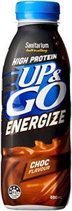 UP&GO Energize Choc Flavour Liquid Breakfast in Bottle, 12 x 500 Milliliters