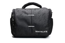 TRAVALATE Polyester Black Classic Dslr Camera Shoulder Bag Case With Adjustable Shoulder Strap, Compatible For Nikon, Canon, Sony Mirrorless Cameras | Waterproof | Breathable Mesh | Anti-Shock