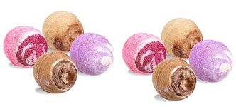 Home Boutique Aromatic Bath Bombs Rose Lavender Vanilla and Coffee (Pack of 8)