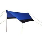 Eurohike Lightweight and Versatile Universal Tarp Shelter 3.25 x 3.25m, Hammock Tent, Survival Equipment, Backpacking Tarp, Wild Camping Tarp, Bivvi Tarp, Camping Equipment, Blue, One Size