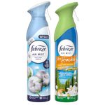 Febreze Air Mist Air Freshener Spray odour Eliminator Home & Office Fragrances - Cotton Fresh, Mrs Hinch's Orange Blossom & Coastal Cypress Scent - 185ml - Box of 2