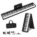 Cossain 88 Key Digital Piano, Folding Piano Keyboard [Full Size/Semi-Weighted/Tough Sensitive] Portable Piano with Piano Bag, [Bluetooth & MIDI] Electric Piano Keyboard for Beginners, Teens, Adult