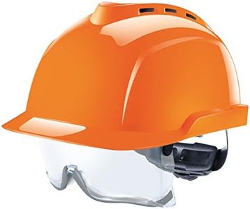 MSA Safety V-Gard 930 Casque Industriel de Sécurité | DIN en 397 | Aéré et avec Suspension de Roue à Rochet Fas-Trac | y Compris Intégré sur des Lunettes | Couleur : Orange