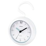 OSTAR Waterproof Bathroom Shower Clock, Analog Quartz Clock Hanging Stand Dual Purpose, One AA Battery Operated 4.72 inch Round Size