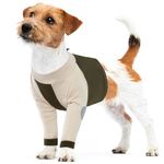 LeLePet Dog Recovery Sleeve Front Leg, Dog Elbow Protector, Dog Leg Surgical Recovery Suit, Dog Leg Wound Joint Protector to Prevent Licking Bite, Short Dog Sleeve Suit Leg Brace Support, Green M