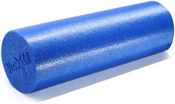 Yes4All Premium Soft-Density Round PE Foam Roller for Pilates, Yoga, Stretching, Balance & Core Exercises - 18 inch Blue