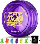 YOSTAR High Performance Responsive Yoyo D3 Dawn - Professional 2A Looping Yoyo for Kids and Beginner, Easy to Play Basic Looping Yo-yo Tricks + Extra 6 Yoyo Strings and Yo Yo Bag (Crystal Purple)