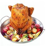 Stainless Steel Beer Can Chicken Holder Bbq Roaster Cooker Stand Vertical Grilling Accessories Grill Smoke Rack