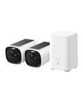 eufy Security eufyCam E40 2-Cam Kit (HomeBase 2) Solar Security Camera Outdoor Wireless, 2K Resolution with Integrated Solar Panel, MaxColour Night Vision, HomeKit Compatible, No Monthly Fee