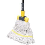 Commercial Mop Heavy Duty Industrial Mop with Long Handle,60" Looped-End String Wet Cotton Mops for Floor Cleaning,Home,Kitchen,Office,Garage and Concrete/Tile Floor