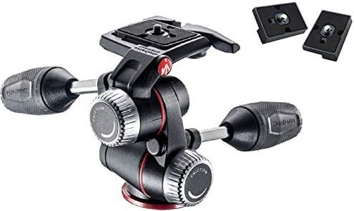 Manfrotto MHXPRO-3W X-PRO 3-Way Head with Retractable Levers and Friction Controls Includes Two ZAYKiR Quick Release Plates