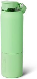 BrüMate Rise 25oz Water Bottle With 100% Leakproof Covered Silicone Straw | Insulated Stainless Steel Water Bottle | Cup-Holder Friendly | Fast Flow | Soft Sip Silicone Spout | BPA-Free (Kiwi)
