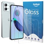 Natbok 2 Pack Tempered Glass for Motorola Moto G84 Screen Protector,9H Hardness,Ultra Resistant,Anti-Fingerprints,No Bubbles,HD-Clear Cell Phone Film for Moto G84 5G