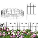 25 Panels Decorative Garden Fence Border Small Animal Barrier Fence for Dog Rabbit No Dig Fencing Metal Flower Bed Fencing for Yard Landscape Patio Outdoor, 26ft (L) x 23.5in (H)