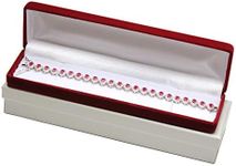 Wholesale Luxury Velvet Bracelet Gift Jewelry Box Burgundy Red Color Soft Touch Premium Velvet Material with an Individual White Packer Box Size 8.03〞(W)*2.05〞(D)*1.10〞(H)