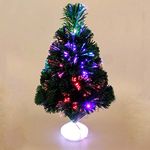 45 cm Christmas Tree Main Artificial Christmas Tree Fibre Optic Christmas Tree Actuated with Colour Changing Light Shrubbery Xmax by Yunhigh – Multicoloured