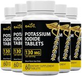 Potassium Iodide Tablets (5 Pack) 130mg - 300 Tablets EXP 10/2032 - Iodine Tablets - Potassium Iodine Pills - YODO Naciente - KI Pills - Potassium Iodine Tablets - Yoduro de Potasio - by Nutri