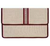 CAMPIO Jute Bag File Folders for Certificates and Important Documents Folder, Conference Folder, Document Organizer (Maroon)