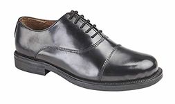 Mens/Boys Capped Oxford Cadet Shoe - Black - size UK Mens Size 6