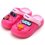 SVAAR Wow Clog Shoes for Boys & Girls || Indoor & Outdoor Sandals Clogs for Kids Fuchsia Pink