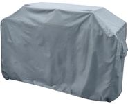 Kingsbridge BBQ Cover Waterproof 600D Heavy Duty Fabric-Double Stitching-UV Protection-Breathable 58 Inch/147cm LxWxH 147x62x110cm for Weber, Brinkmann, Char Broil