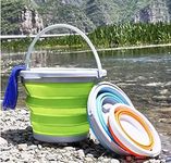 Upvas® Collapsible Square Foldable Silicone Handy Buckets Balti Small Plastic Supplies Portable Tub Water Pot Space Saving Container For Fishing, Camping, Car Washing, Home Outdoor Garden Activities (10 Liter Pack - 1)