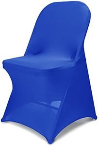 Babenest Spandex Folding Chair Covers - 10PCS Upgraded Universal Stretch Washable Fitted Chair Slipcovers Protector for Wedding, Holidays, Banquet, Party, Celebration (Royal Blue)