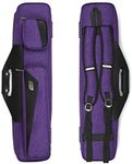 MangoRun Pool Cue Case 4x4 with Backpack Straps Carrying Case for 4 Pool Cues (Purple)