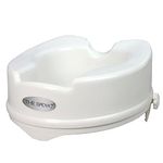 THE SRDVX 7® Portable Lightweight Plastic Toilet Commode Seat Raiser Elevator Extension with lid cover Ideal for Handicap, Knee Patients, Old Senior Citizen (White, Size: 6 Inch)