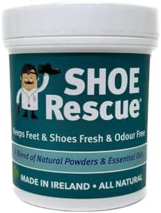 Foot and Shoe powder 100g - Foot odour remover and eliminator - Developed by a registered podiatrist Shoe Rescue is a completely natural deodorant remedy to eliminate smelly shoes and feet - Contains beautiful essential oils Tea Tree Lavender and Peppermint - Also helps Athletes foot and keep feet fresh …