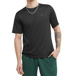 Champion Men's Essential Double Dry Tee, Black, Large