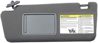 Dasbecan Left Driver Side Sun Visor Compatible with Toyota Tacoma 2005-2012 2013 2014 2015 74320-04181-B1 Gray Without Light