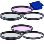 Ultimaxx 55mm and 58mm Multi-Coated 3PC Filter Kit (UV, CPL, FLD) for Nikon D3500, D5500, D5600, D3400 DSLR Camera with Nikon 18-55mm f/3.5-5.6G VR AF-P DX and Nikon 70-300mm f/4.5-6.3G ED