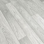 Detroit Light Grey Effect Vinyl Lino Flooring Kitchen Bathroom Waterproof Roll Sheet Anti-Slip Cushion Grandismo (2m x 2m)