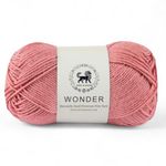 NESTNHAVEN, Wonder , Poly Yarn Supersoft Hand Knitting Wool Ball, (1 Ball/100 Gram Each) Ball Suitable for Craft, Crochet, Amigurumi, Embroidery, Toys, Garments, Flowers and Hobby Projects , 2 Fine , Shade no - NNHW (Rose Pink)