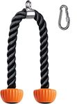 SELEWARE Tricep Rope Cable Machine Attachments for Gym, Universal Tricep Pull Down Rope with Soft Rubber Ends for Pulley System Home Gym Workout Fitness