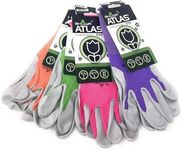 12 Pack Atlas Glove NT370 Atlas Nitrile Garden Gloves - Medium (Assorted Colors)