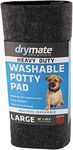 Drymate Heavy Duty Washable Potty Pad, Reusable Black Charcoal Pee Pad for Puppy Training – Absorbent/Waterproof – Protects Surfaces, Contains Liquids (USA Made) (Large) (28 Inches x 29.5 Inches)