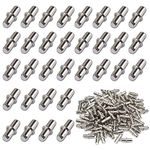 Shelf Bracket Pegs, 100 Pieces of Metal Shelf Pins, Diameter 5 MM, Shelf Bracket Pegs, Support Divided Pin Shelf Rest for Cabinet Furniture Closet