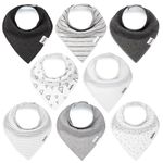 KiddyStar Double Layer Baby Bibs | Ideal For Drooling, Teething, Feeding Infants | Organic Cotton, Thick, Snap Closure