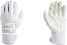 Rawlings | Workhorse Baseball Batting Gloves | Compression Strap | White | Youth Medium