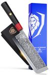 DALSTRONG Usuba Knife - 7 inch - Ronin Series - Single Bevel Blade - Japanese AUS-10V Damascus Steel - Red Rosewood Handle Kitchen Knife Sushi - Asian Vegetable Knife - w/Sheath