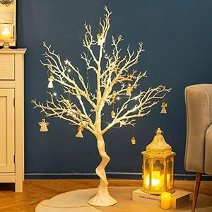 Sziqiqi 105cm Blanc Artificiel Arbre de Pâques Decoration - Grand Arbre Decoration Dragees Mariage Arbre de Paques Branches pour Affichage Événement Anniversaire Halloween Noël Centre de Table Mariage