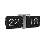 Karlsson Flip Clock No Case Black, Chrome Stand, Steel, 8.5 x 36 x 14 cm