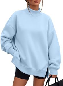 Trendy Queen Women’s Mock Neck Oversized Sweatshirts Fleece Pullover