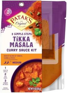 Patak's Tikka Masala 3-Step Sauce Kit, Mild & Creamy Curry Base with Pre-Measured Spice Paste & Whole Spices, Home Cooking Meal for Chicken, Paneer or Vegetables, 11 oz, 6-Pack