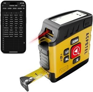 3-in-1 Digital Tape Measure with Laser, 165Ft Laser Tape Measure & 16Ft Digital Measuring Tape, 8 Metric and Imperial Units, Distance Area Volume 1/2 midpoint, Laser Measure Tool, Almighty Tools, APP