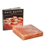 Himalayan Pink Salt Cooking Block and Cook Book Set 20 x 20 x 5 cm Suitable for Hob BBQ Oven Salthouse & Peppermongers