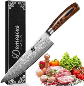 Professional Damascus Chefs Knife, 67-layer Handmade 8" Damascus Chef Knife, VG10 Super Steel Core