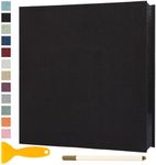 Self Adhesive Photo Album Black Pages Scrapbook Pictures Magnetic Photo Albums with Sticky Pages for 4x6 5x7 8x10 Books with A Metallic Pen for Baby Family Wedding 11x10.6 Black 40 Pages